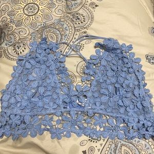 Blue bralette